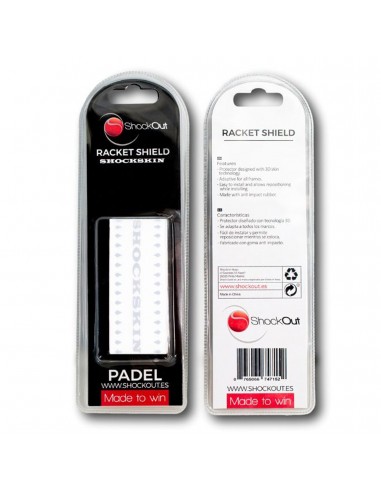 Protector de pala de pádel shockout shockskin transparente
