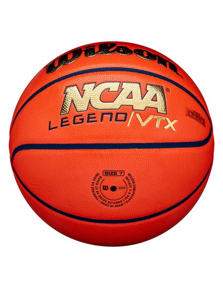 Balón baloncesto wilson ncaa legend vtx bskt orange/gold talla 7