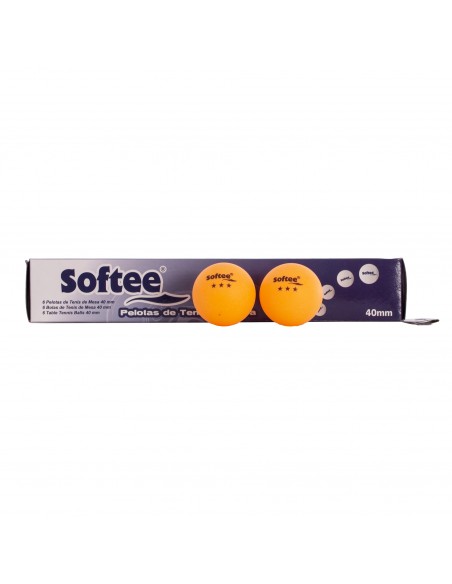 Caja 6uds pelotas tenis de mesa 40mm softee