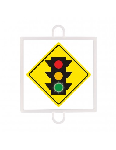 Panel de señalización tráfico de advertencia nº 3 (semáforo verde)