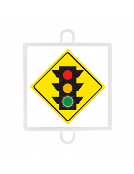 Panel de señalización tráfico de advertencia nº 3 (semáforo verde)