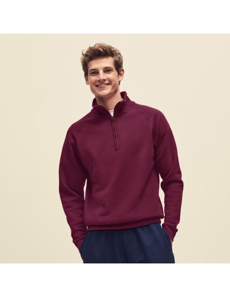Sudadera fruit of the loom classic zip neck adulto