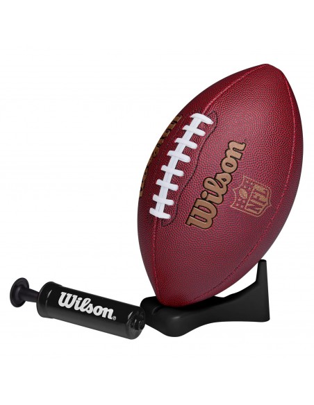 Balón fútbol americano wilson nfl ignition junior con bomba y soporte