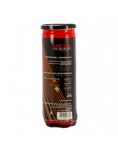 Bote 3 pelotas pádel softee speed pro