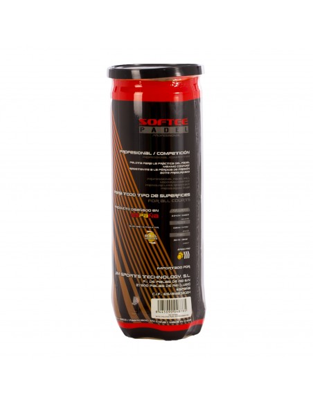 Bote 3 pelotas pádel softee speed pro