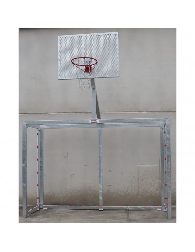 Juego porterías galvanizadas fútbol sala/balonmano - canasta basket