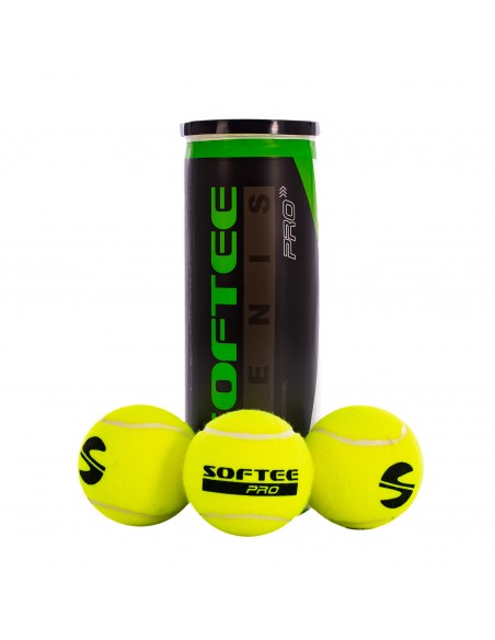 Bote 3 pelotas tenis softee pro