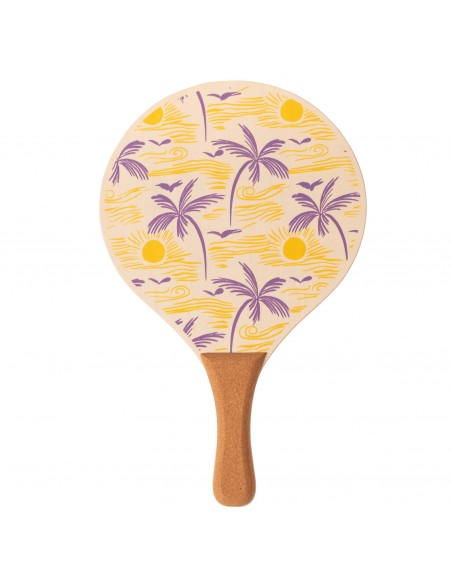 Juego de palas de playa de madera con pelota softee palm