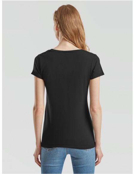 Camiseta fruit of the loom ladies iconic 150 v-neck t