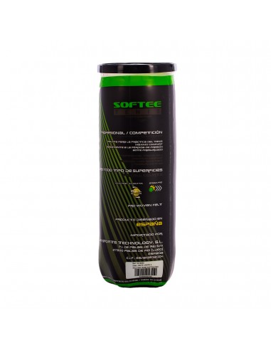 Bote 3 pelotas tenis softee pro