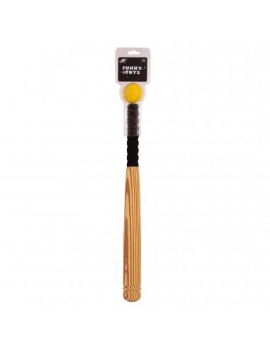 Bate con pelota béisbol softee wood