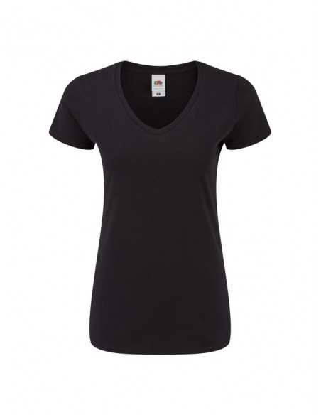 Camiseta fruit of the loom ladies iconic 150 v-neck t