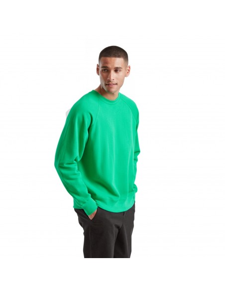 Sudadera fruit of the loom classic raglan adulto