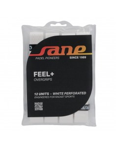 Blister de 12 overgrips sane perforados blancos
