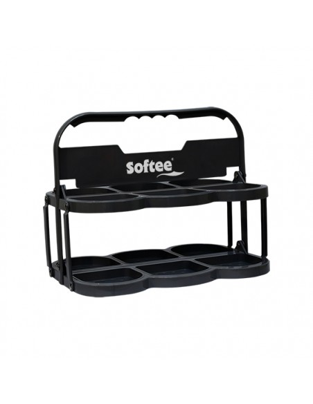 Portabotellas plegable deluxe para 6 botellas