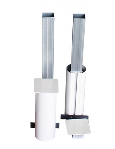 Juego postes pádel aluminio ø 90mm fijos