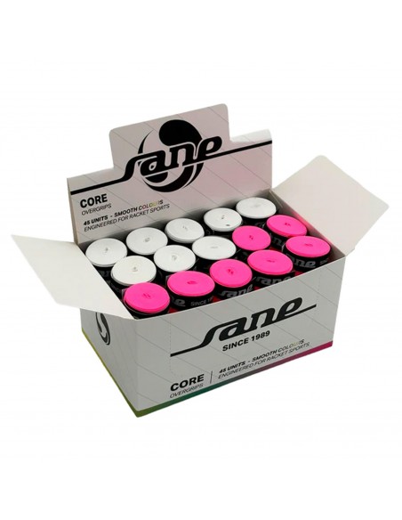 Caja de 45 overgrips sane core lisos multicolor