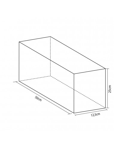 Figura mini rectángulo 50x25x12,5cm