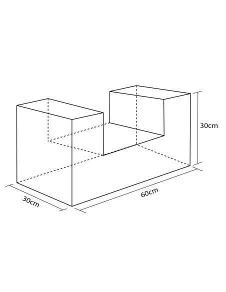 Figura miniasiento recto 30x60x30cm