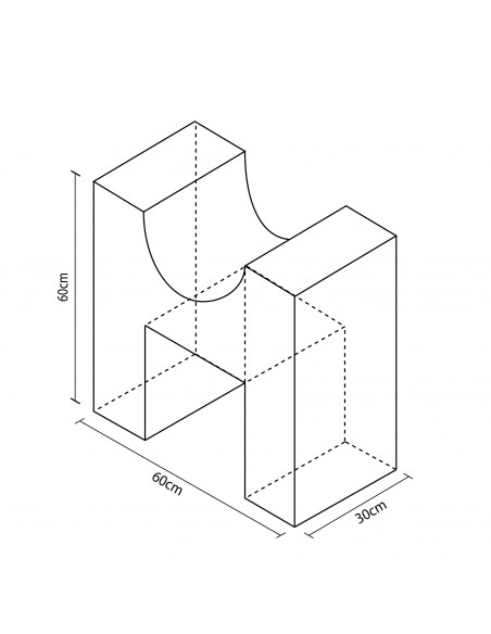 Figura asiento 60x60x30cm