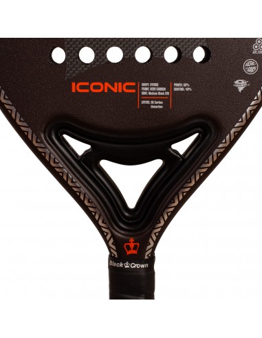 Pala de pádel black crown iconic
