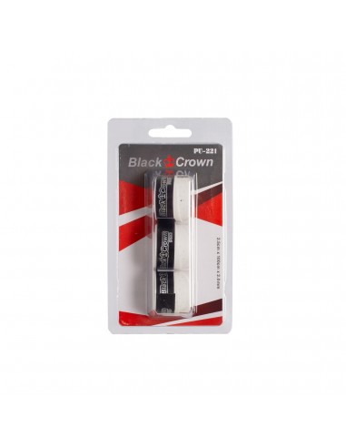 Blister 3 overgrips black crown perforados