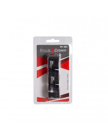 Blister 3 overgrips black crown perforados