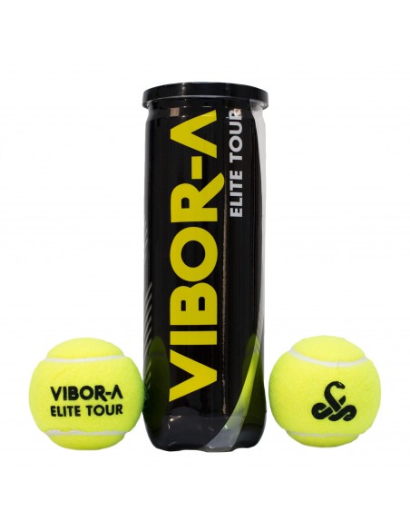 Bote de 3 pelotas de pádel vibor-a elite tour