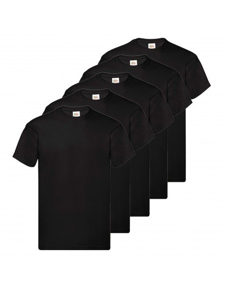 Pack de 5 camisetas fruit of the loom original t