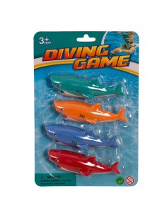 Juego de 4 tiburones colores
