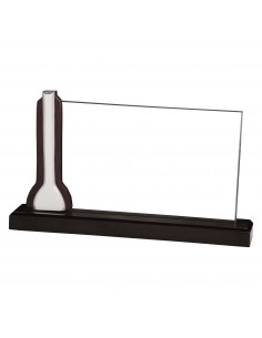 TROFEO CRISTAL 162 C/SOP MADERA H.15.5CM 6MM