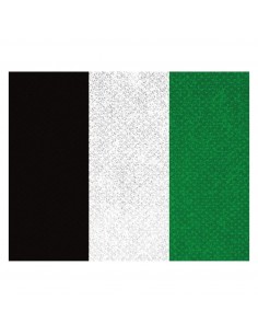 CINTA C/MOSQUETON 10 MM NEGRO-BLANCO-VERDE