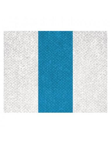 CINTA C/MOSQUETON 10 MM BLANCO-CELESTE-BLANCO