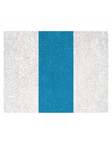 CINTA C/MOSQUETON 10 MM BLANCO-CELESTE-BLANCO