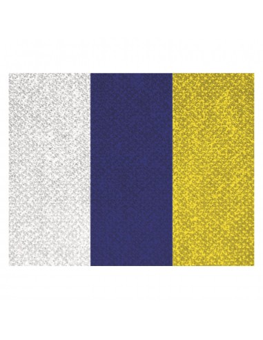 CINTA C/MOSQUETON 10 MM BLANCO-AZUL-AMARILLO
