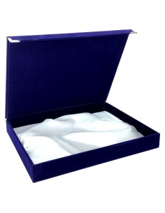 ESTUCHE TERCIOPELO AZUL PARA PLACA DE CRISTAL
