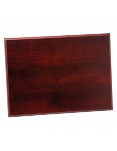 PLACA MADERA CAOBA