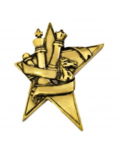 MOTIVO RESINA "ESTRELLA" AJEDREZ H.9 CM