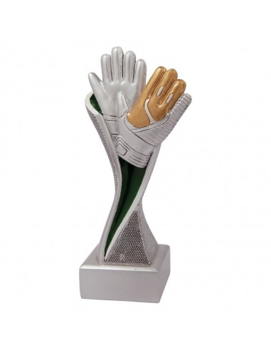 TROFEO RESINA "BERLIN" FUTBOL-GUANTES