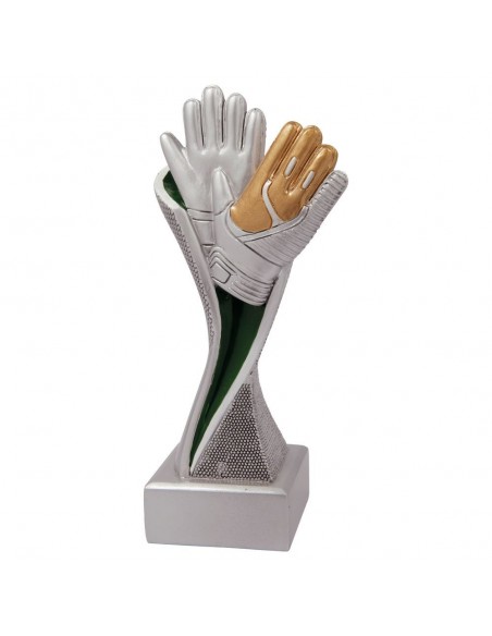 TROFEO RESINA "BERLIN" FUTBOL-GUANTES