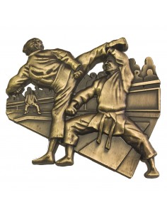 MOTIVO PLASTICO FIGURA KARATE DORADO VJ