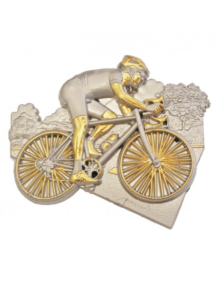 MOTIVO PLASTICO FIGURA CICLISMO PL/ORO