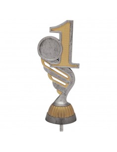 FIGURA PLASTICO FAST NUMERO 1 PLATA VJ/ORO H.13CM