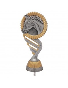 FIGURA PLASTICO FAST HIPICA PLATA VJ/ORO H.13CM
