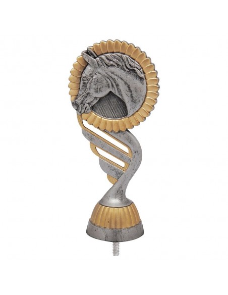 FIGURA PLASTICO FAST HIPICA PLATA VJ/ORO H.13CM