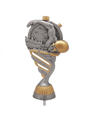 FIGURA PLASTICO FAST NATACION PLATA VJ/ORO H.13CM