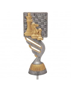 FIGURA PLASTICO FAST AJEDREZ PLATA VJ/ORO H.13CM