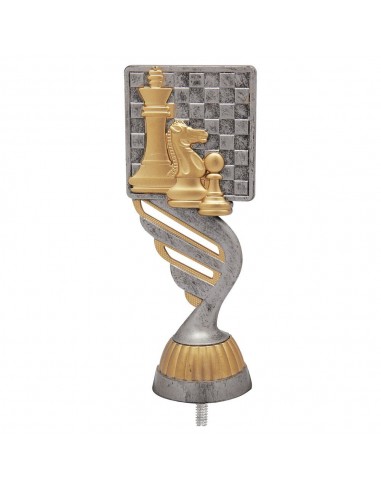 FIGURA PLASTICO FAST AJEDREZ PLATA VJ/ORO H.13CM