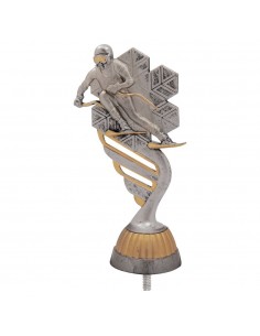 FIGURA PLASTICO FAST ESQUI PLA VJ/ORO H.13CM