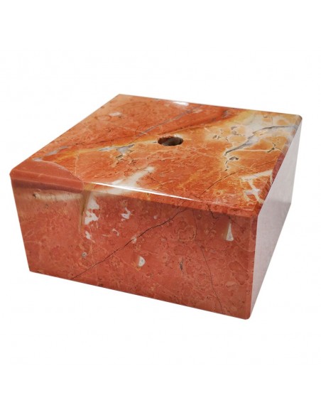 MARMOL ROJO 8X8X4 CM